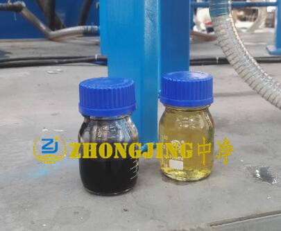 机油脱色后的颜色对比